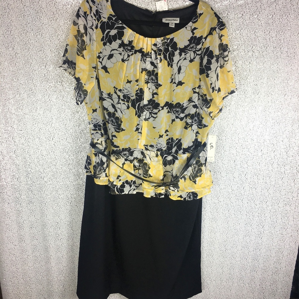 Shelby & Palmer Belted Peplum Dress